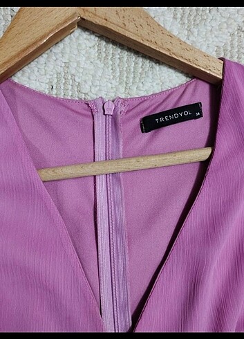 34 Beden Trendyol pembe elbise