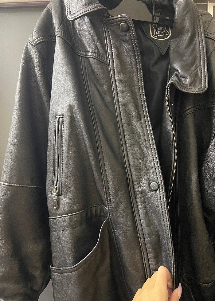 American vintage deri ceket - Görsel 3