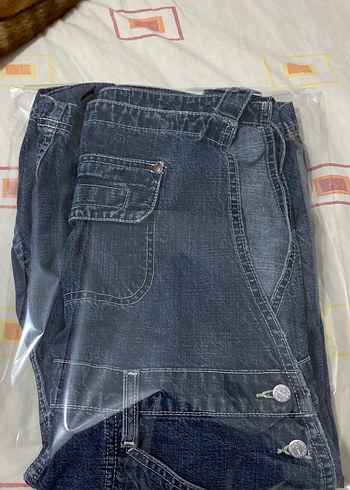 Mavi Kot Kadın Tulum - Görsel 5