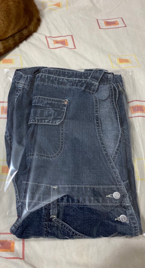 Mavi Kot Kadın Tulum - Görsel 5