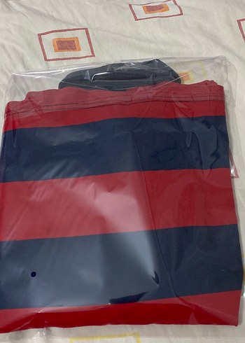 Uzun Kollu Kırmızı Lacivert Erkek Polo Tişört - Görsel 5