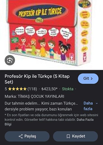 Profesör Kip ile Türkçe Kitap Seti 5 kitaptan oluşuyor