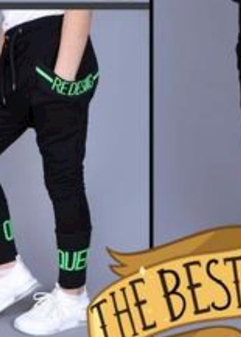 Yeşil Baskılı Erkek Çocuk Rahat Eşofman - Görsel 3