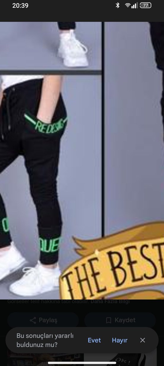 Yeşil Baskılı Erkek Çocuk Rahat Eşofman - Görsel 3