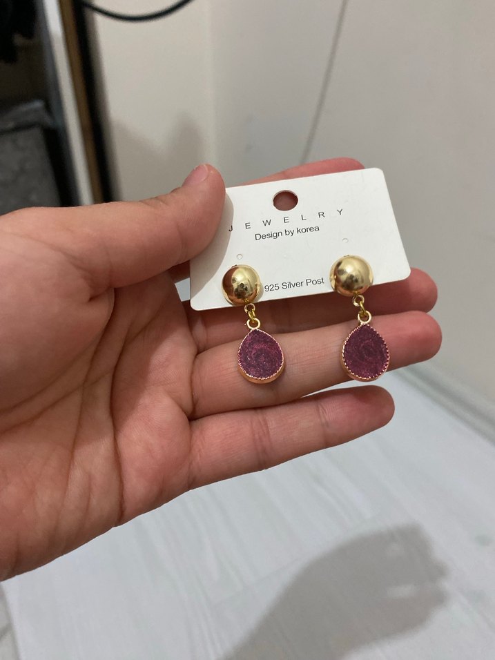 Bordo Mini Bohem Küpe - Görsel 3