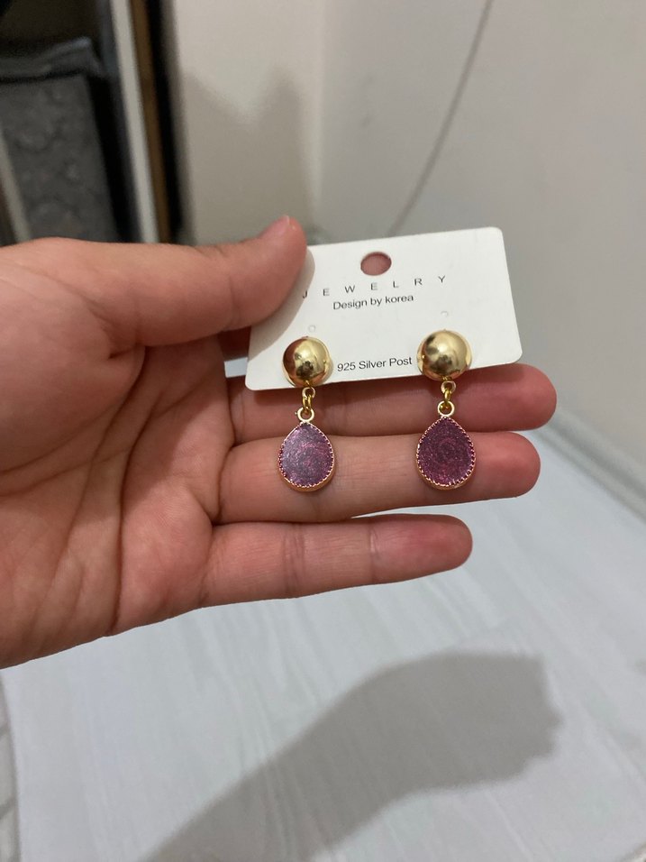 Bordo Mini Bohem Küpe - Görsel 2