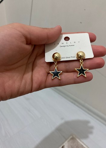 Parlak Altın Yıldız Mini Küpeler - Görsel 2