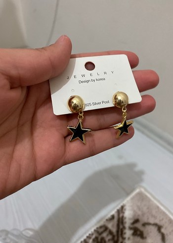 Parlak Altın Yıldız Mini Küpeler - Görsel 3