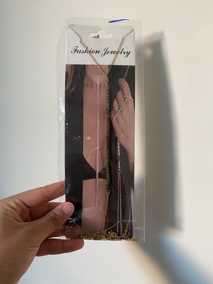 Altın Zincir Detaylı Bohem Vücut Zinciri - Görsel 2