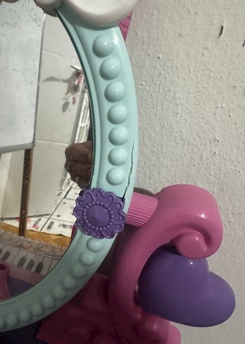 Piyanolu Pembe Çocuk Makyaj Masası 76 cm - Görsel 3