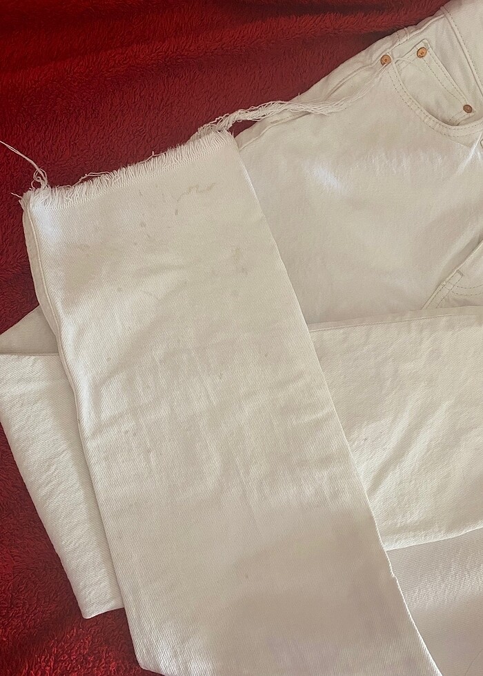 Beyaz jean - Görsel 4