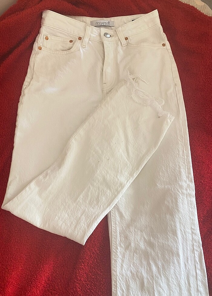 Beyaz jean - Görsel 3