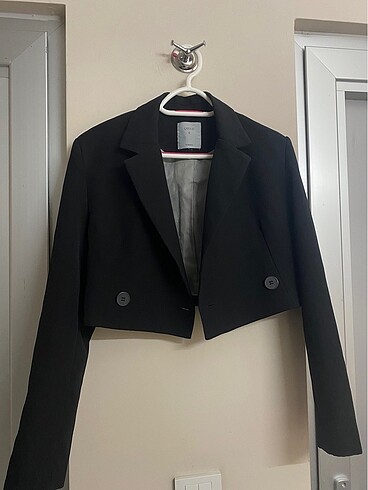 Quzu crop blazer ceket