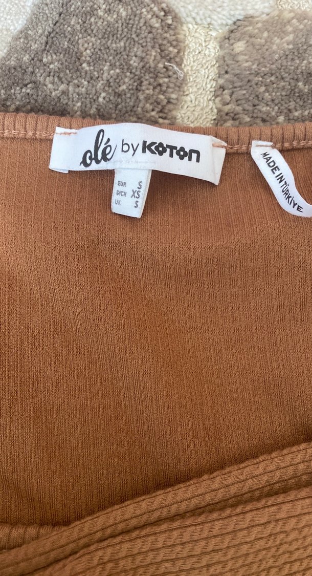 Kahverengi Örgü Kadın Uzun Kollu Triko - Görsel 2