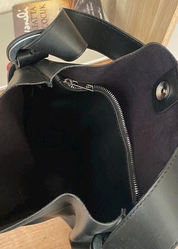 Siyah Deri Kadın Omuz Çantası - Görsel 4