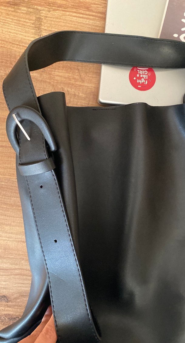 Siyah Deri Kadın Omuz Çantası - Görsel 2