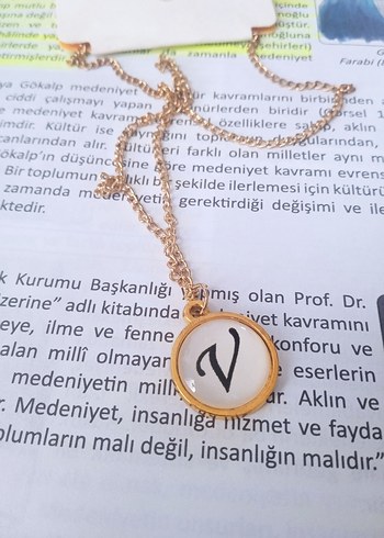 harfli kolye ( v harfi )