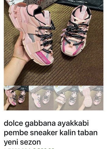 Dolce & Gabbana Pembe Bağcıklı Platform Topuklu Spor Ayakkabı