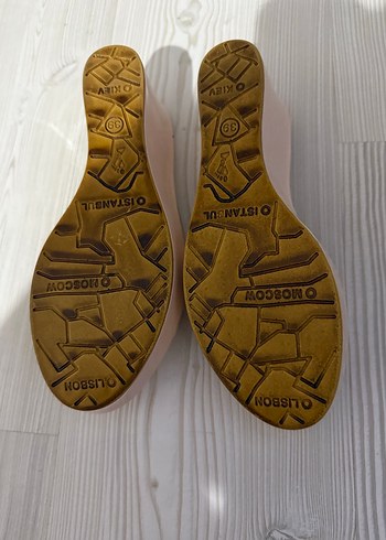 Bej Rugan Kadın Dolgu Topuk Terlik - Görsel 3