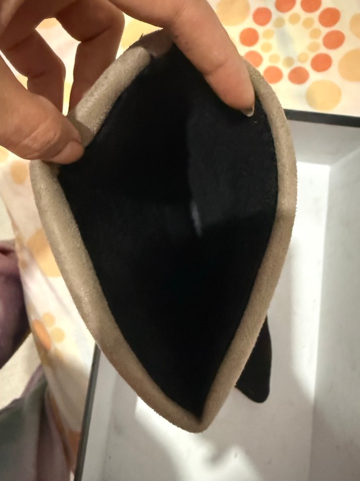 Bej Süet Kadın Dizaltı Çizme - Görsel 4