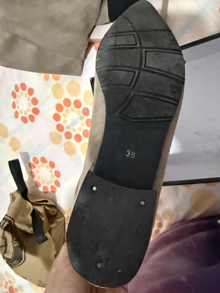 Bej Süet Kadın Dizaltı Çizme - Görsel 5