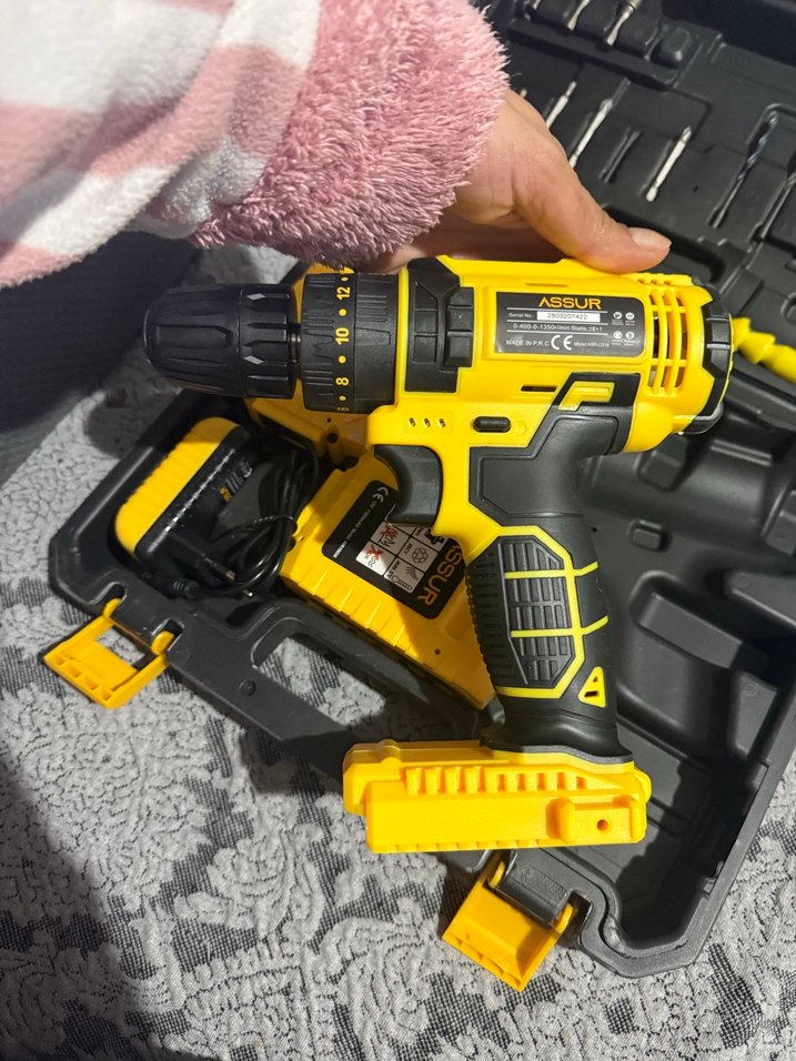 12V Sarı Kablosuz Darbeli Matkap - Görsel 4