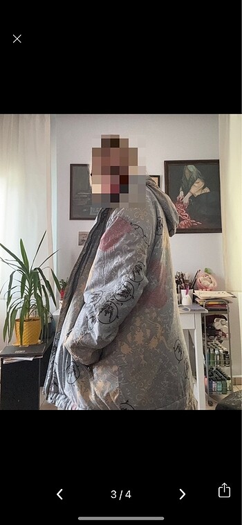 50 Beden Vintage Oversize Mavi Mont