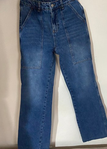 Kadın Lacivert Denim Midi Jean - Görsel 3