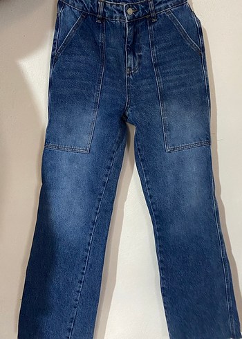 Kadın Lacivert Denim Midi Jean - Görsel 2