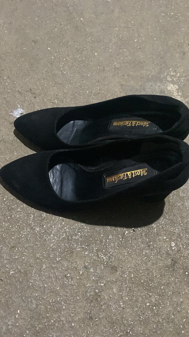 Siyah Kadın Blok Topuklu Stiletto - Görsel 2