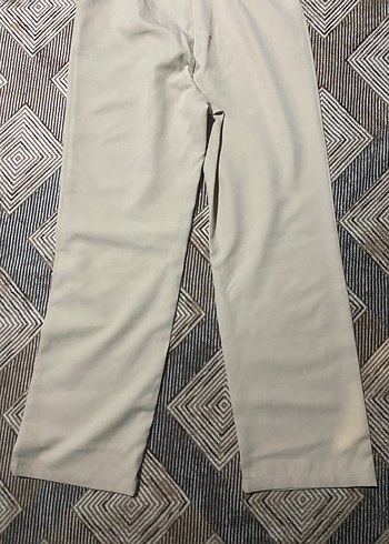 Bej Kadın Midi Kumaş Pantolon - Görsel 2