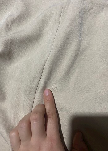 Bej Kadın Midi Kumaş Pantolon - Görsel 3