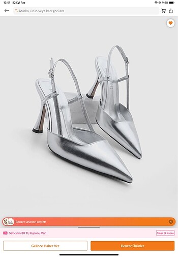 MARJIN GÜMÜŞ STILETTO