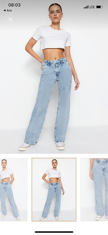 Yüksek bel wide leg trendyolmilla kot