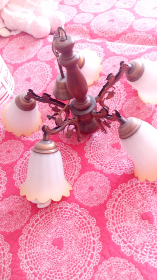 Bej 5 Kollu Avize - Görsel 2