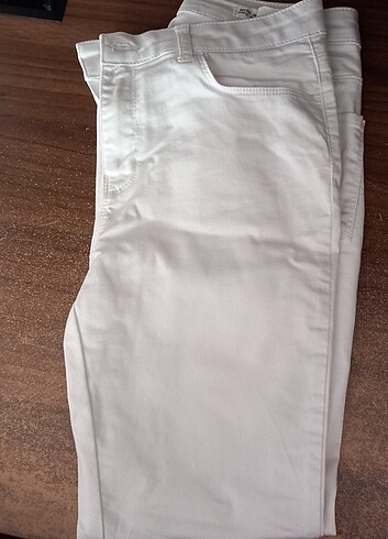 Keten beyaz pantolon - Görsel 3