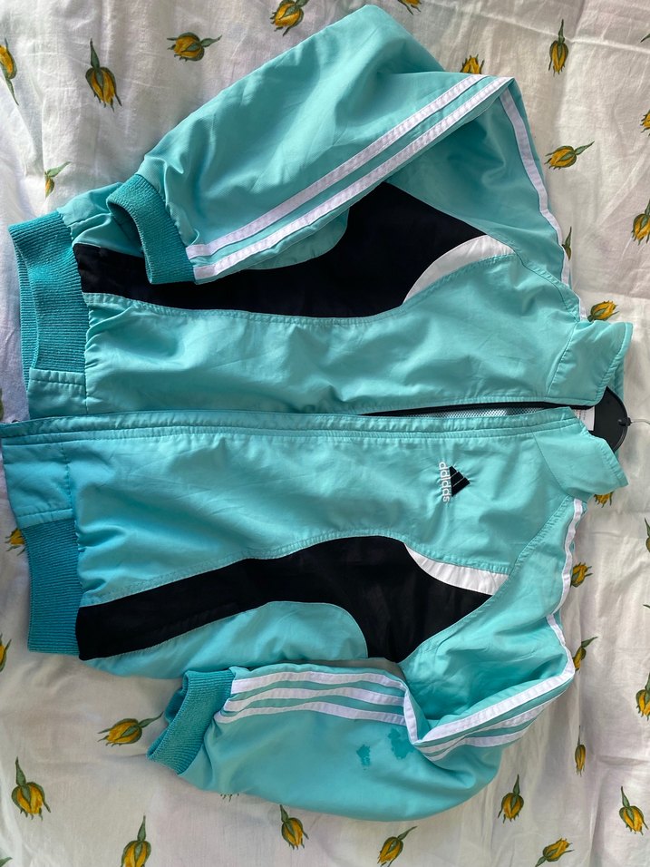 Turkuaz Fermuarlı Adidas Spor Ceket - Görsel 3