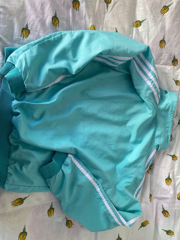 Turkuaz Fermuarlı Adidas Spor Ceket - Görsel 2