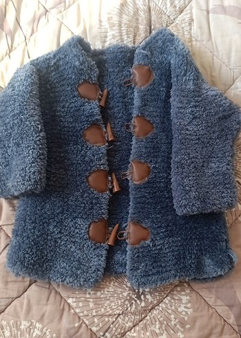 Gri Erkek Çocuk Örgü Bohem Kaban - Görsel 3