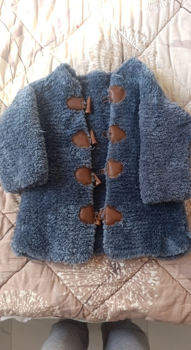 Gri Erkek Çocuk Örgü Bohem Kaban - Görsel 2