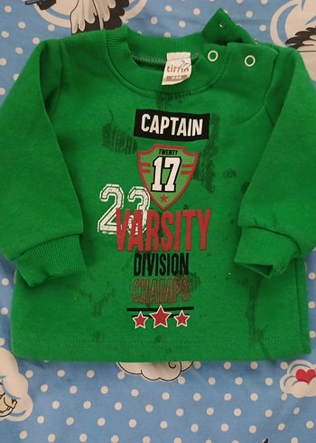 Erkek Çocuk Yeşil Baskılı Sweatshirt - Görsel 2