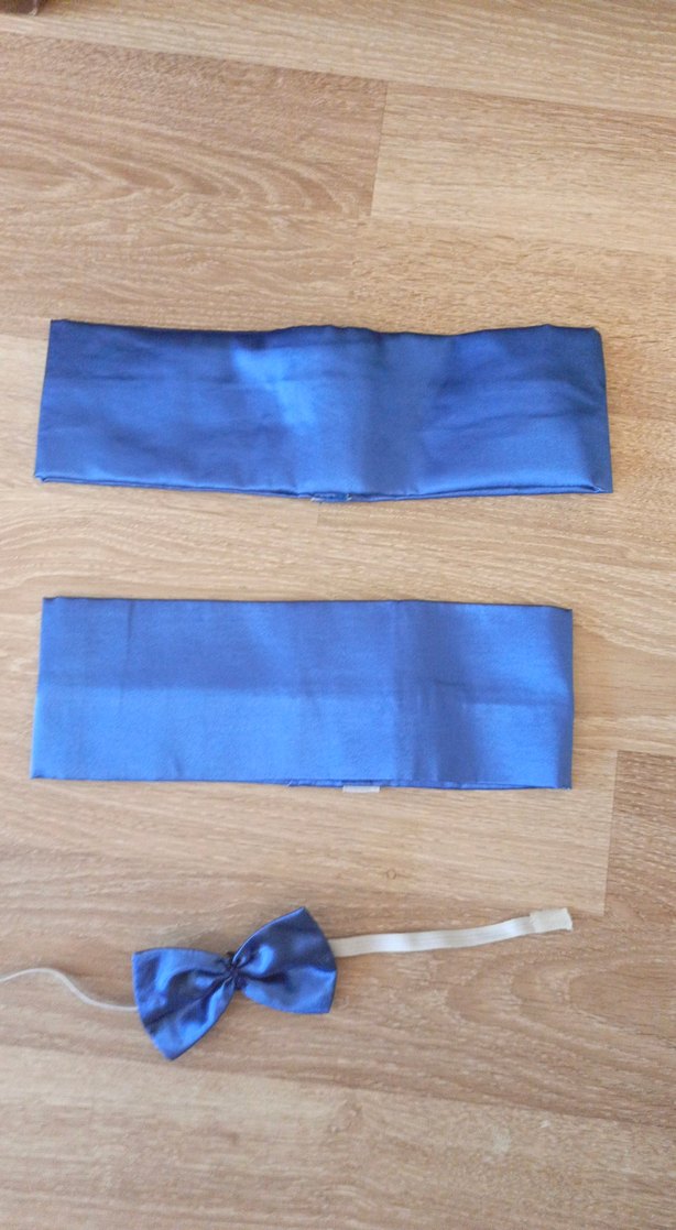 Parlak Mavi Çocuk Papyon ve kuşak 68.5 cm ve 64.5 cm - Görsel 3