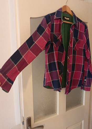 Kadın Çok Renkli Düğmeli Uzun Kollu Gömlek - Görsel 4