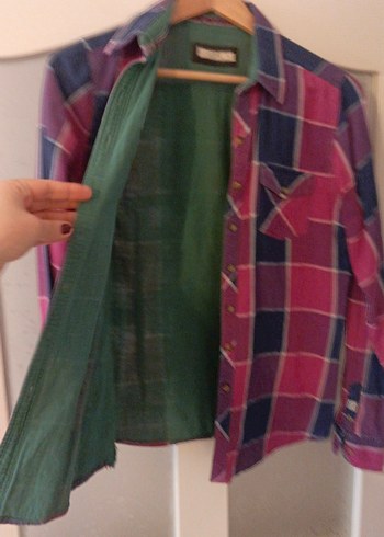 Kadın Çok Renkli Düğmeli Uzun Kollu Gömlek - Görsel 3