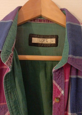 Kadın Çok Renkli Düğmeli Uzun Kollu Gömlek - Görsel 2