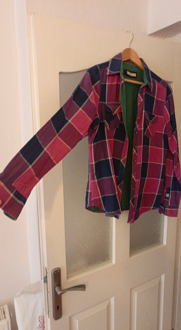 Kadın Çok Renkli Düğmeli Uzun Kollu Gömlek - Görsel 4