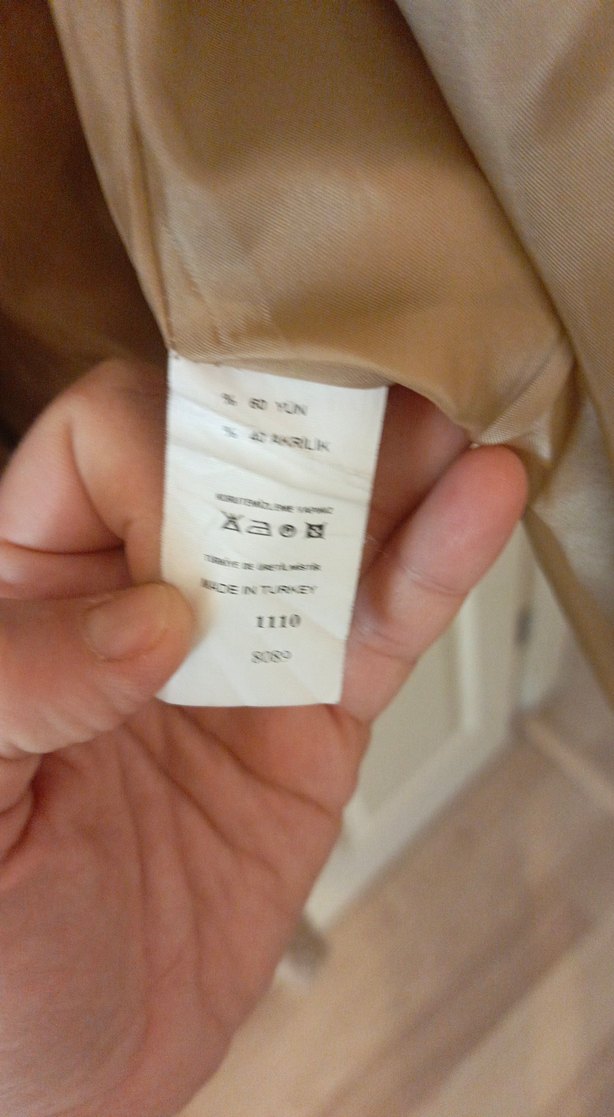 Capicino rengi Düğmeli Midi Kadın Yün Kaban - Görsel 4