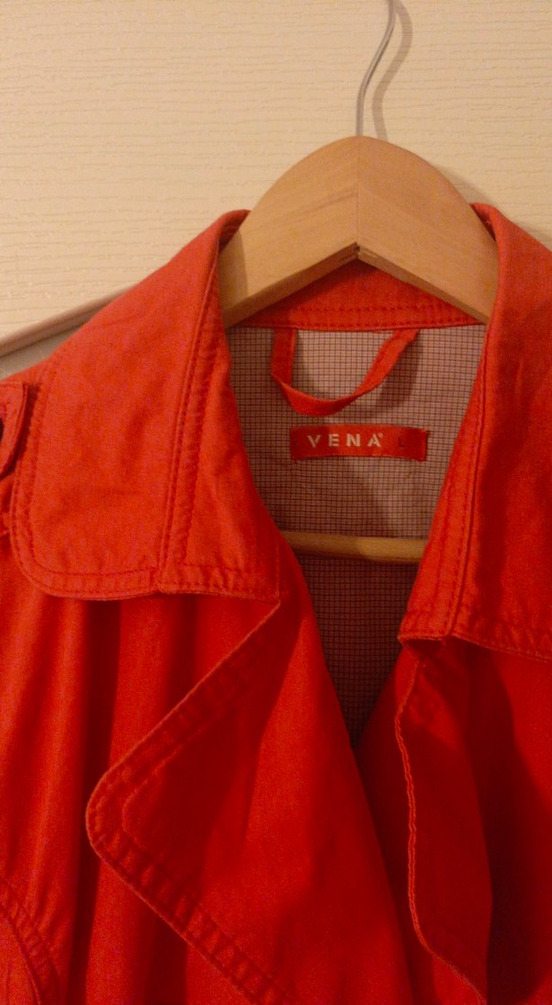 Beli Kuşaklı Kırmızı Midi Trençkot - Görsel 2