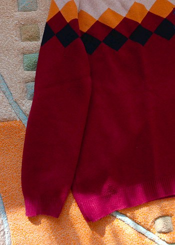 Bordo Renkli Erkek çocuk Triko Kazak 8-9 yaş - Görsel 3