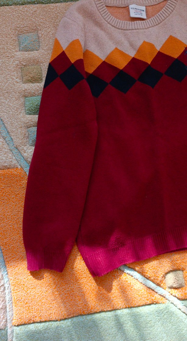 Bordo Renkli Erkek çocuk Triko Kazak 8-9 yaş - Görsel 3